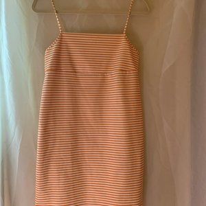 Summer dress (Medium) striped white and orange